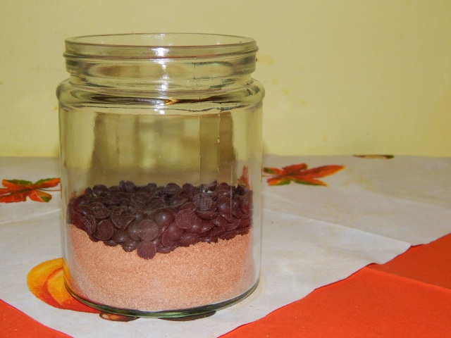 DIY  Jar with hot chocolate mix tutorial