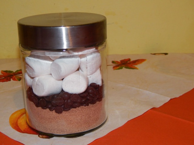 DIY  Jar with hot chocolate mix tutorial